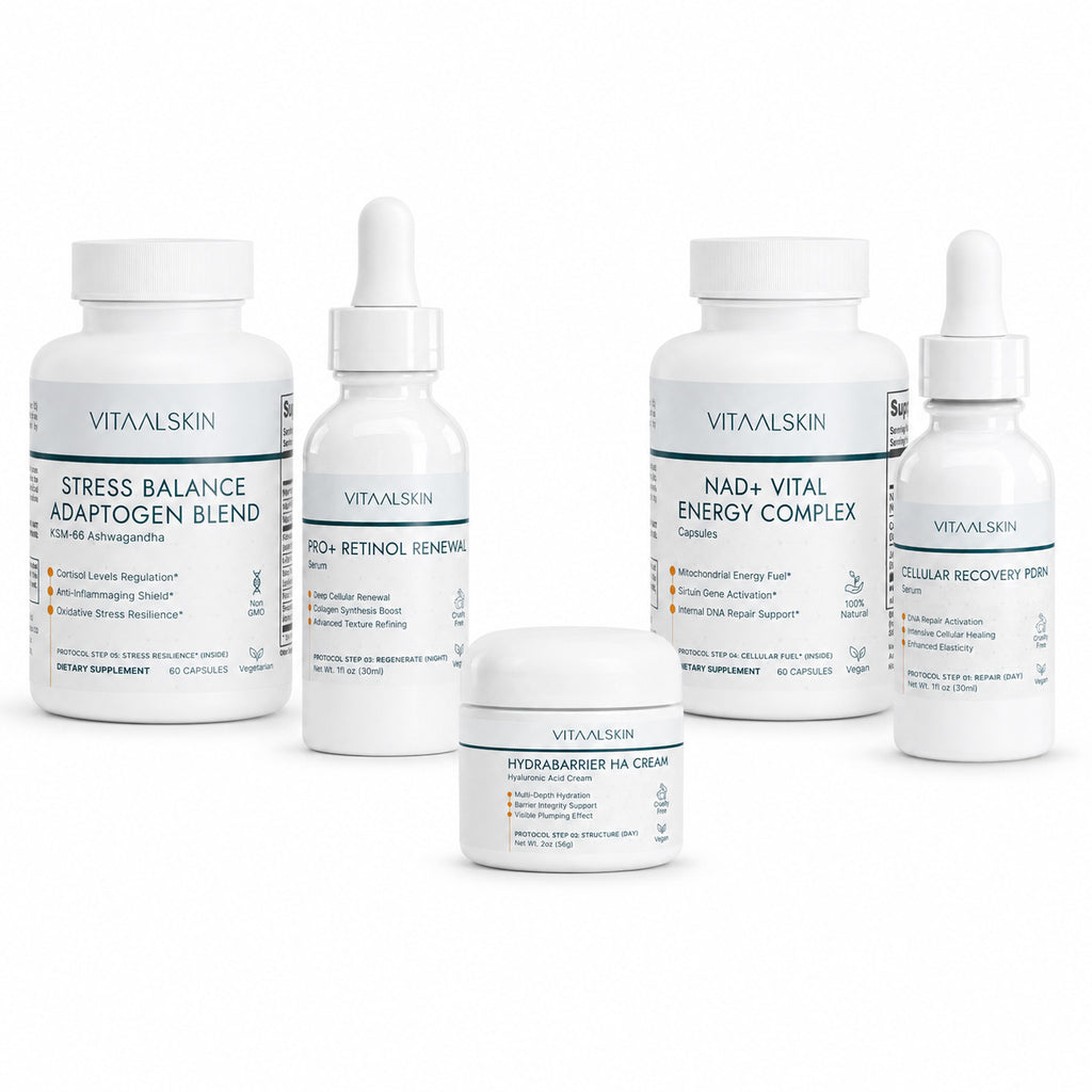 Vitaalskin skin longevity protocol on a white background