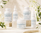 Vitaalskin longevity protocol on a neutral background with greenery